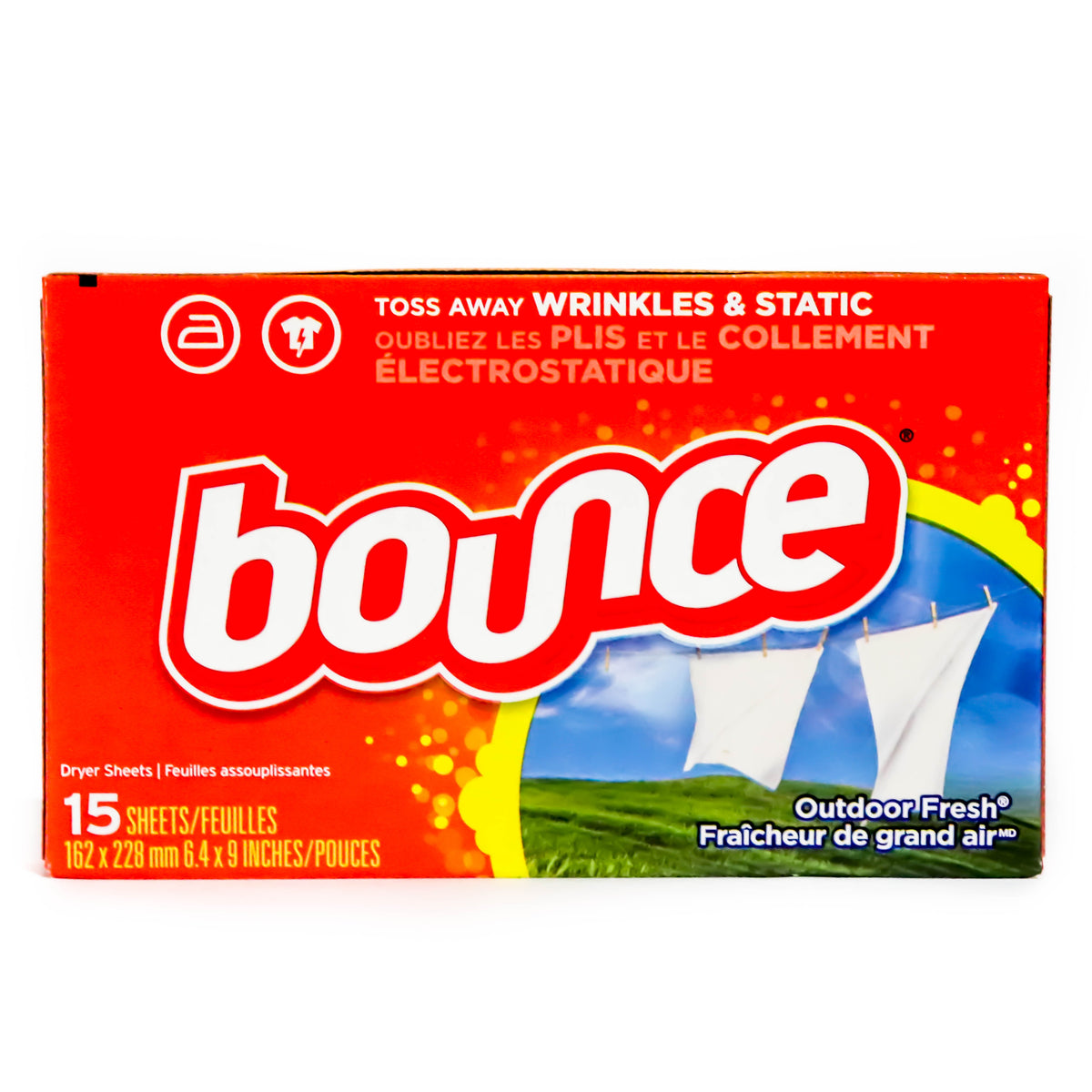 Bounce Dryer Sheets 15 ct / 15 sheet Mega Sales Detergents